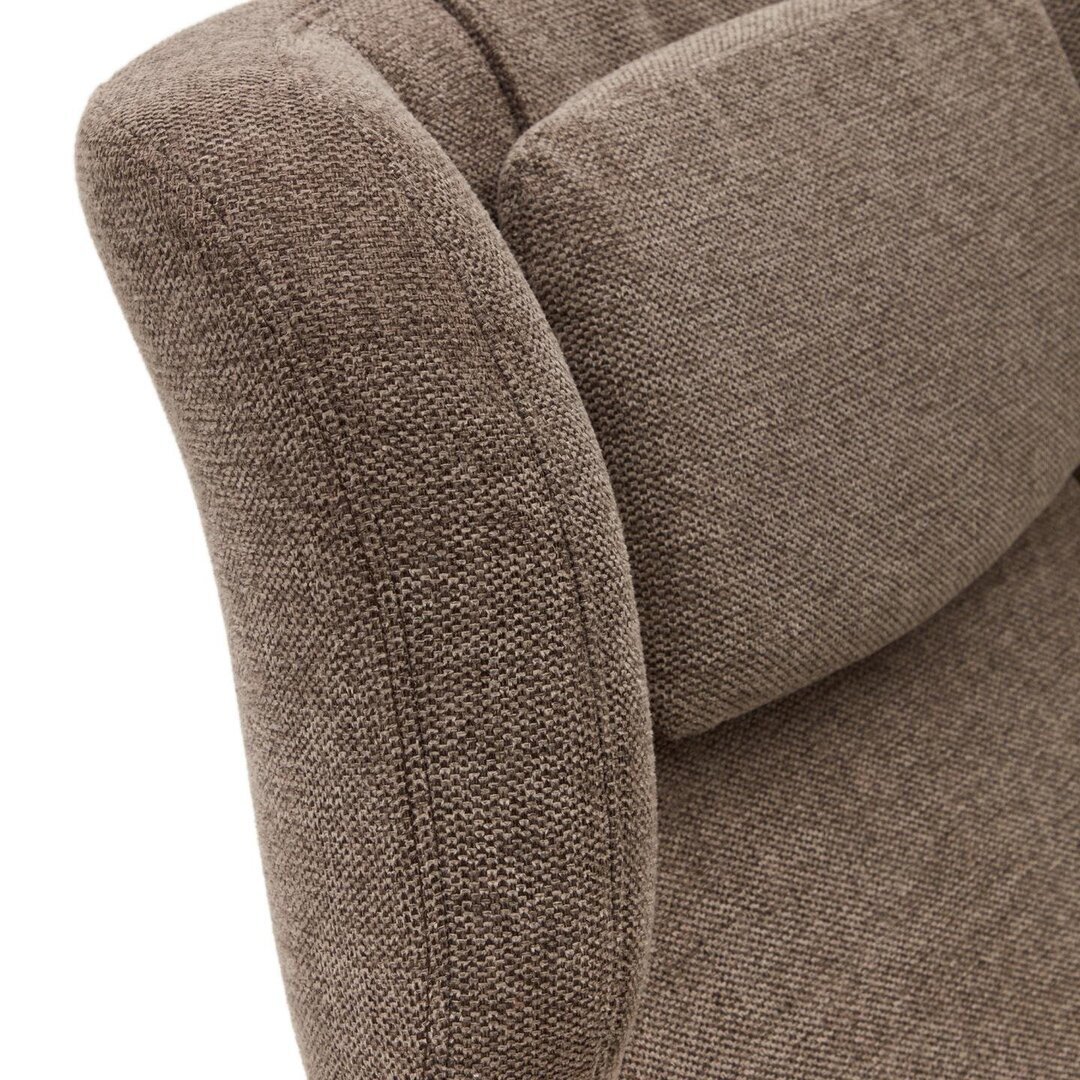 Kave Home ZALINA - Drehsessel mit Chenille Bezug: Braun, Schwarz