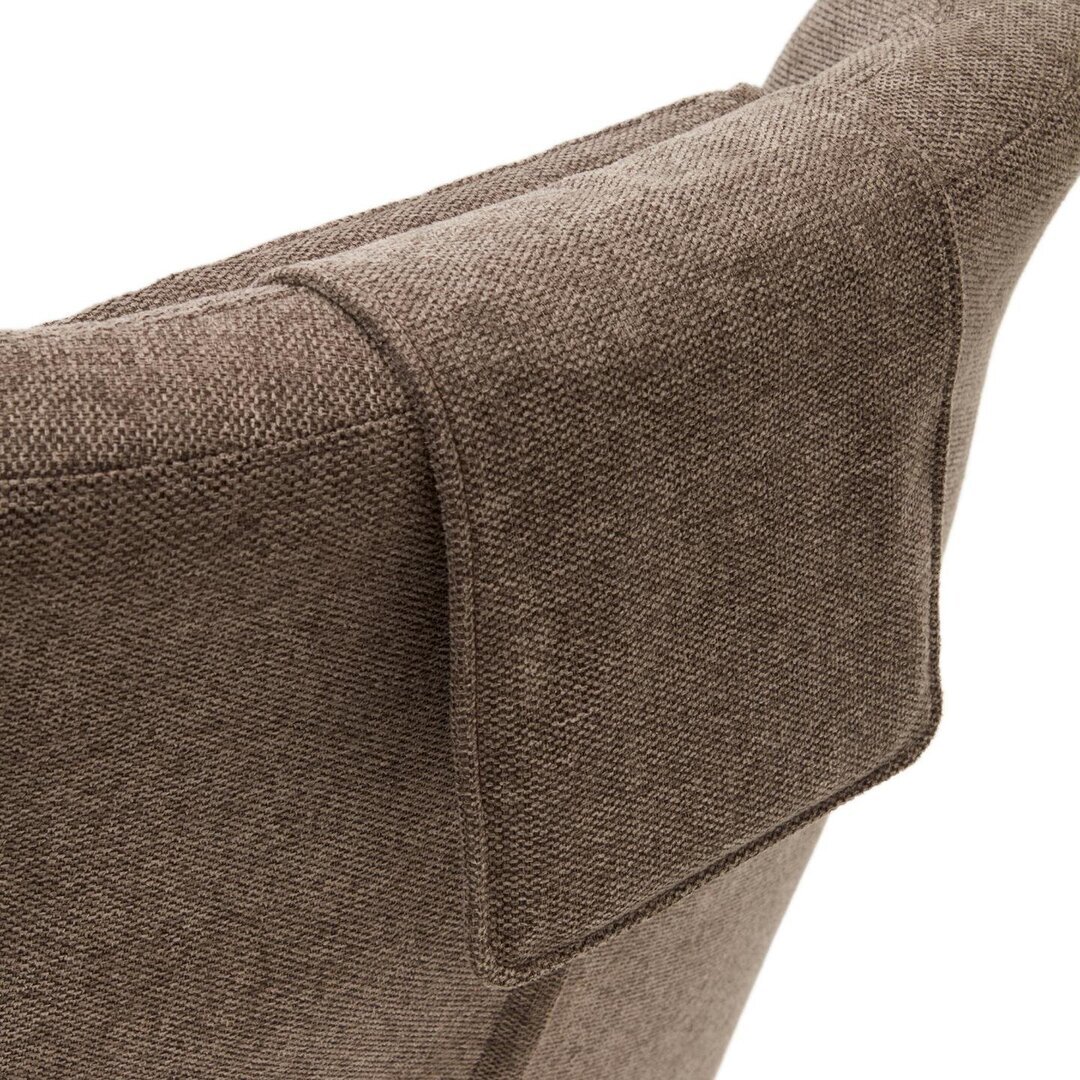 Kave Home ZALINA - Drehsessel mit Chenille Bezug: Braun, Schwarz