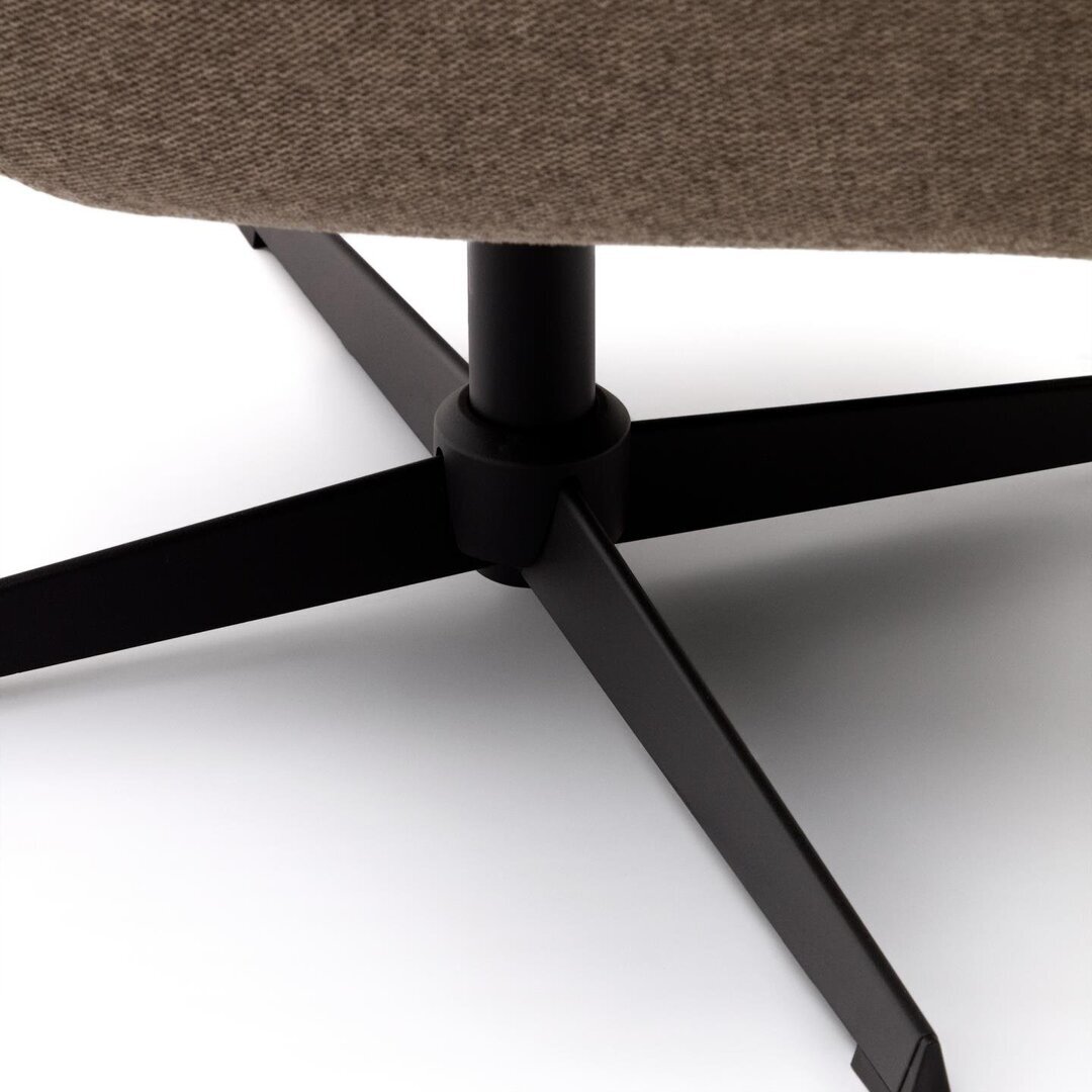 Kave Home ZALINA - Drehsessel mit Chenille Bezug: Braun, Schwarz