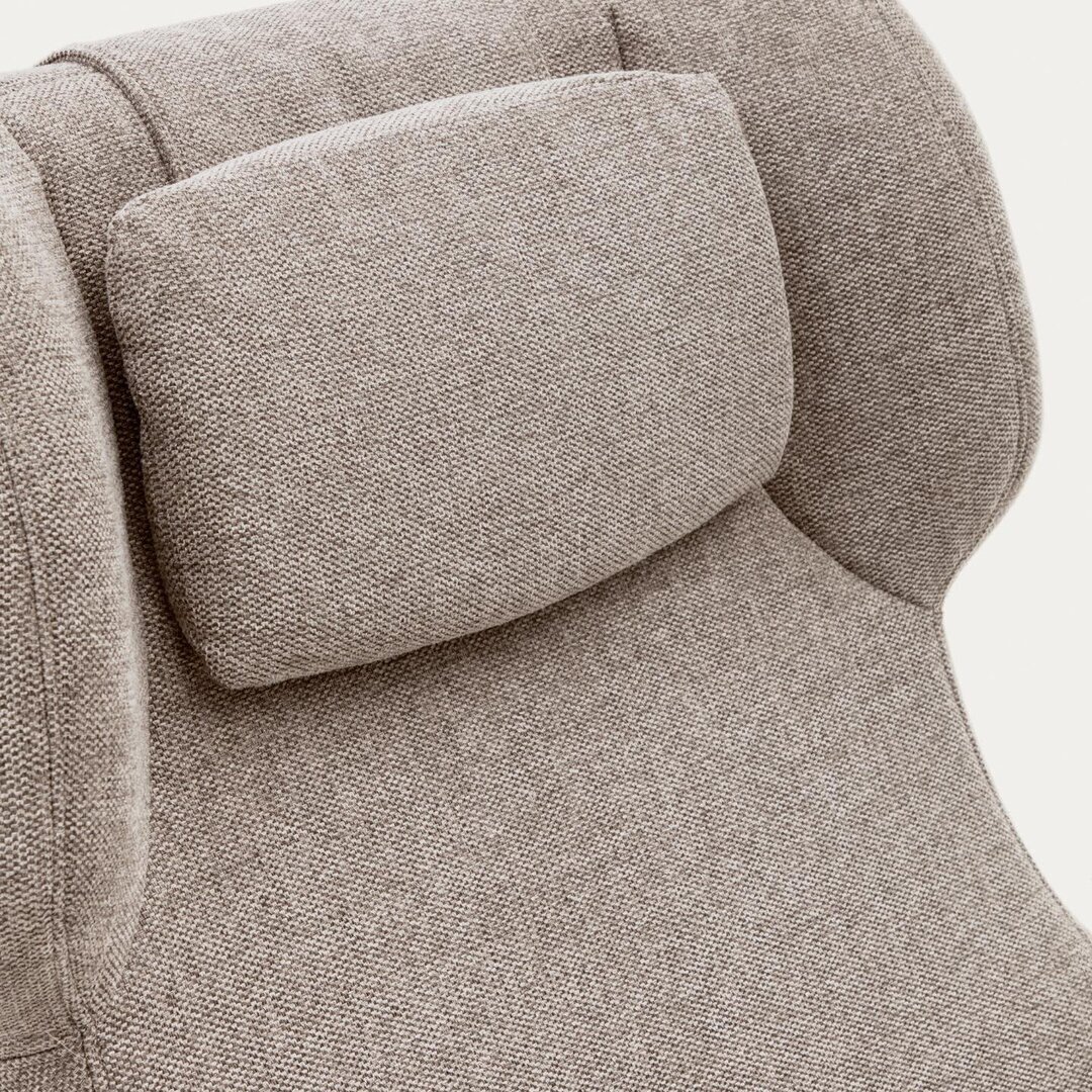 Kave Home ZALINA - Drehsessel mit Chenille Bezug: Beige, Schwarz