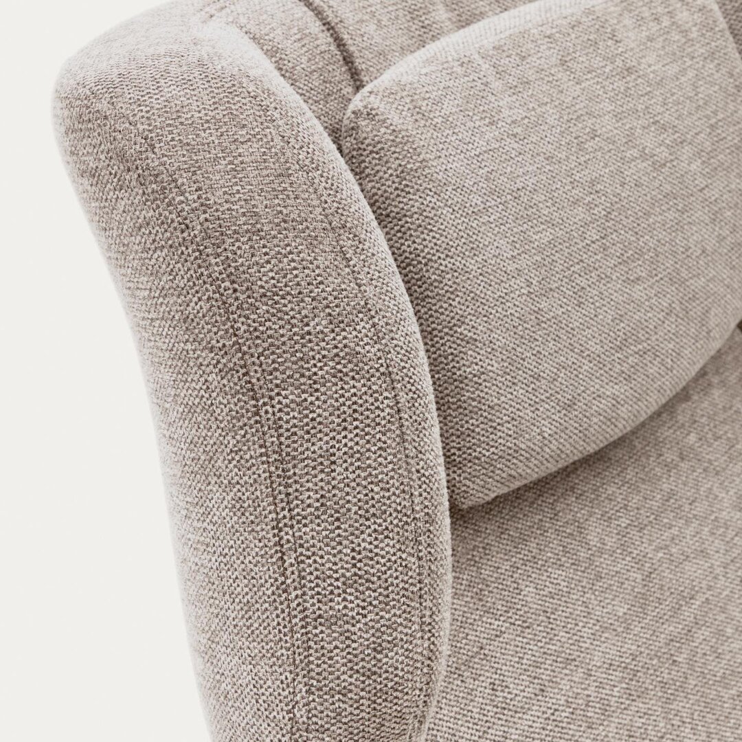 Kave Home ZALINA - Drehsessel mit Chenille Bezug: Beige, Schwarz