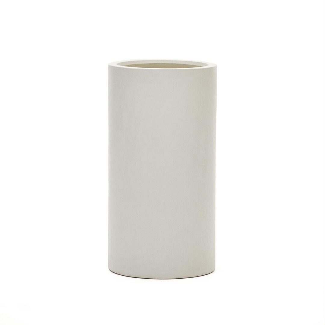 Kave Home AIGUABLAVA Blumentopf-Weiß-Ø 42cm
