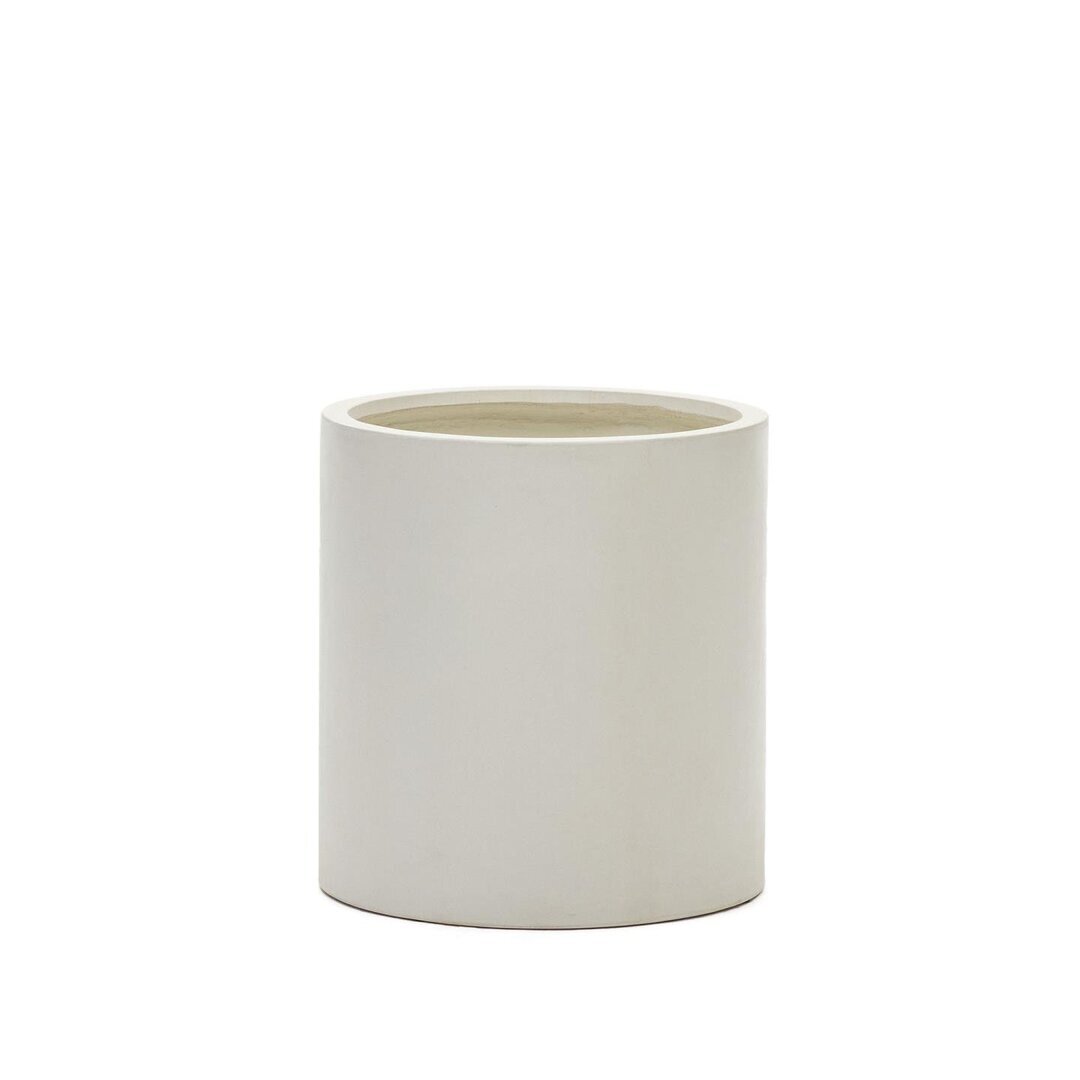 Kave Home AIGUABLAVA Blumentopf-Weiß-Ø 52cm