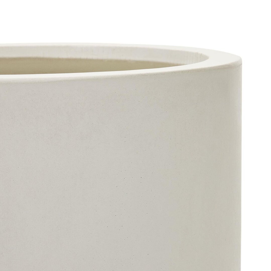 Kave Home AIGUABLAVA Blumentopf-Weiß-Ø 42cm