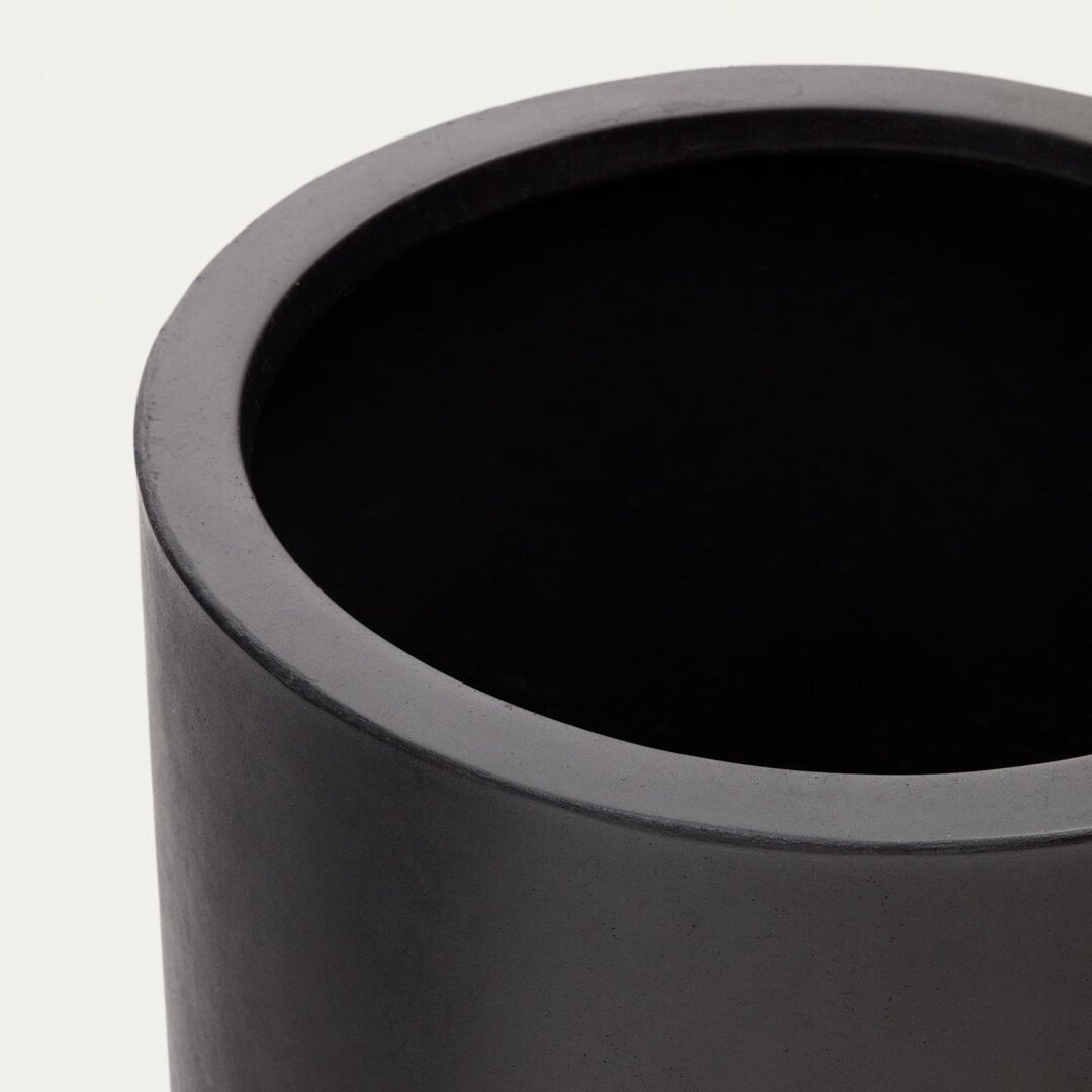 Kave Home AIGUABLAVA Blumentopf-Schwarz-Ø 42cm