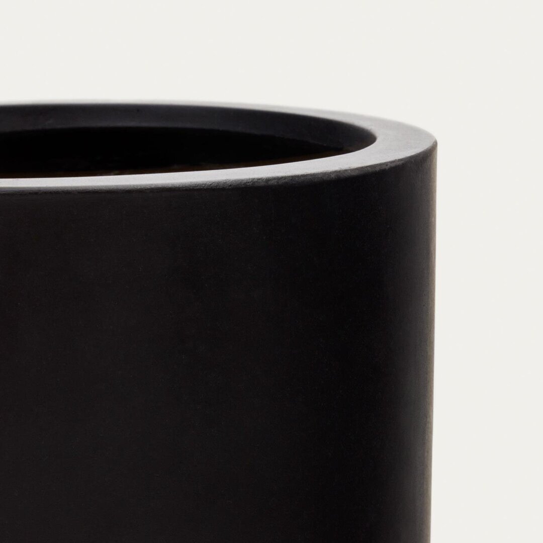 Kave Home AIGUABLAVA Blumentopf-Schwarz-Ø 42cm