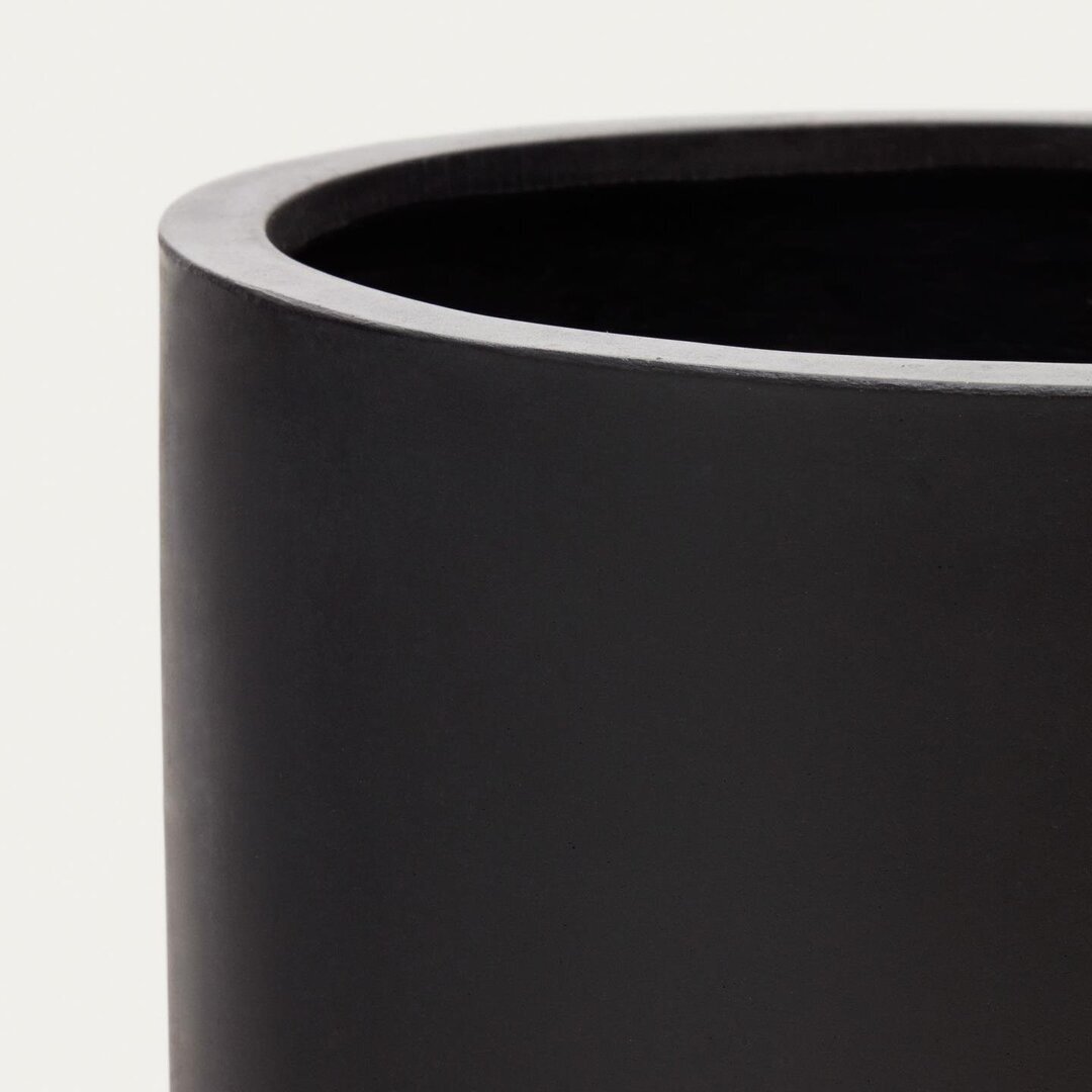 Kave Home AIGUABLAVA Blumentopf-Schwarz-Ø 52cm