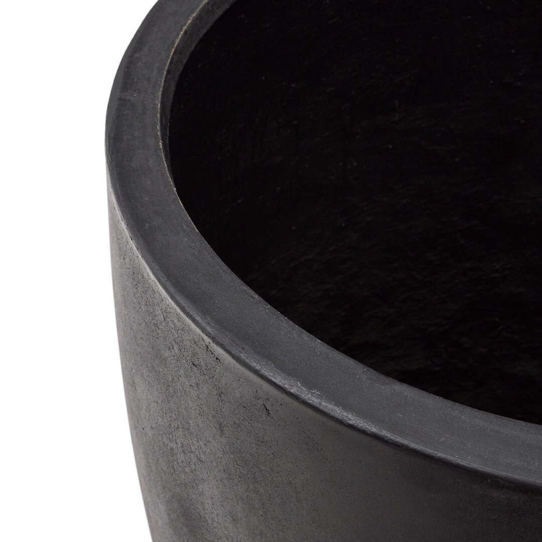 Kave Home AIGUABLAVA Blumentopf Ø 75cm-Schwarz