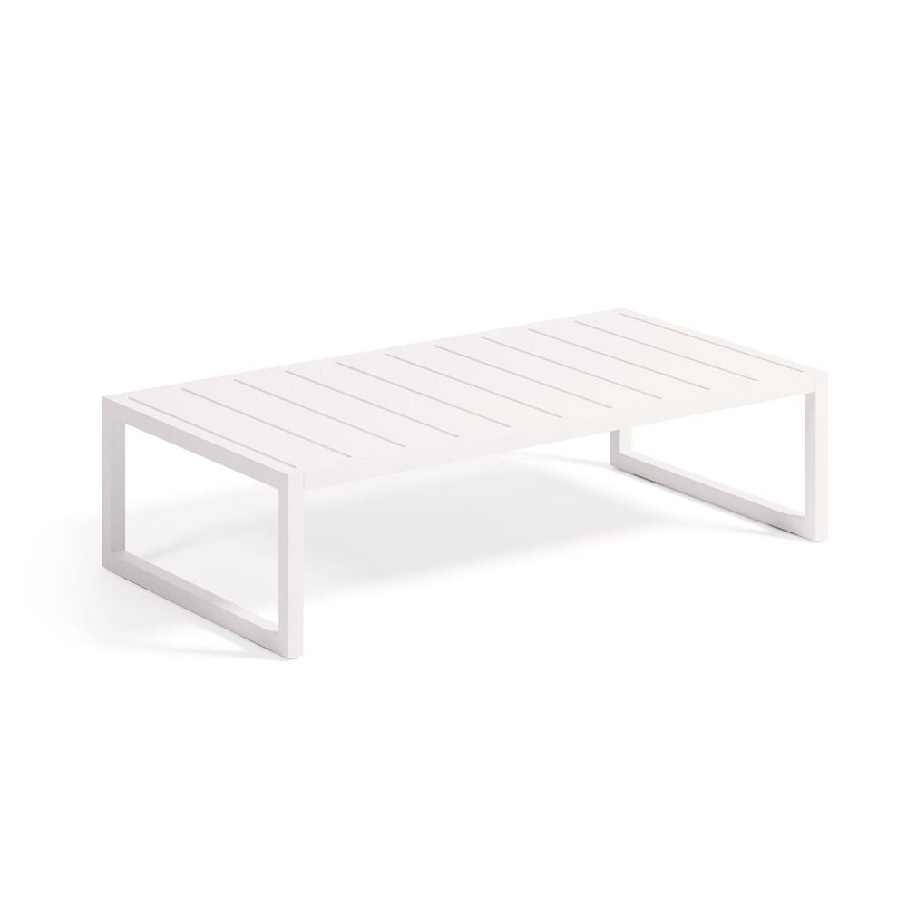 Kave Home COMOVA Outdoor Couchtisch 60 x 114m-Weiß