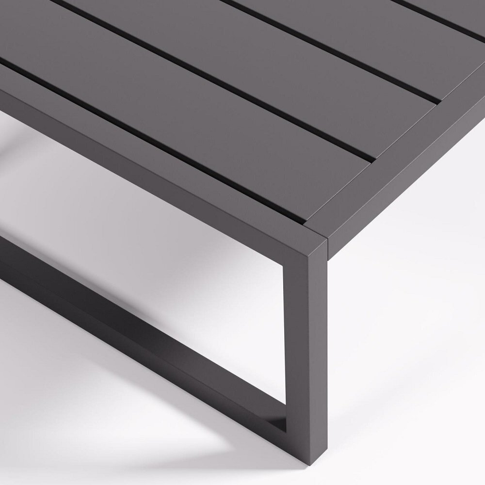 Kave Home COMOVA Outdoor Couchtisch 60 x 114m-Schwarz