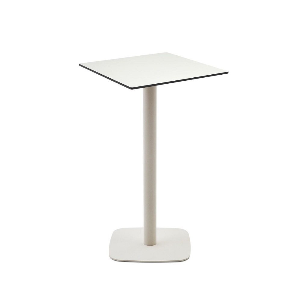 Kave Home DINA Outdoor Stehtisch 60 x 60cm-Weiß-Weiß