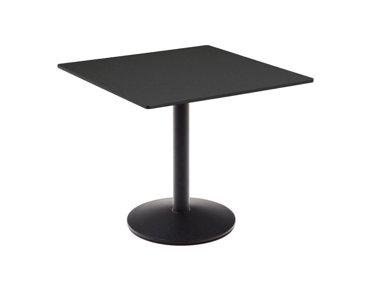 Kave Home ESILDA Gartentisch 90 x 90cm-Schwarz - Schwarz