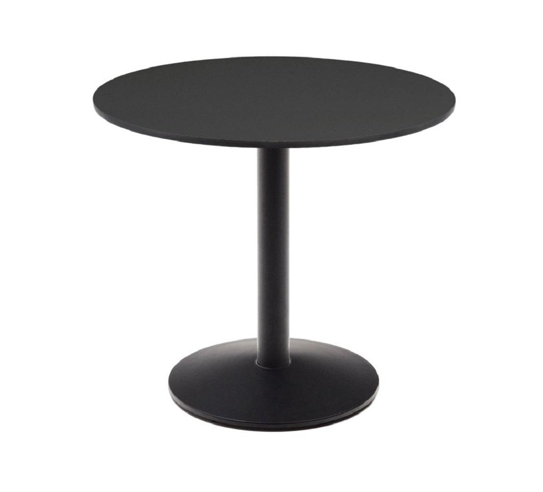Kave Home ESILDA Gartentisch Ø 90cm-Schwarz-Schwarz