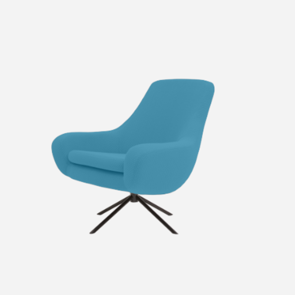 Softline Noomi Lounge Sessel-Felt Melange - 582 Blue
