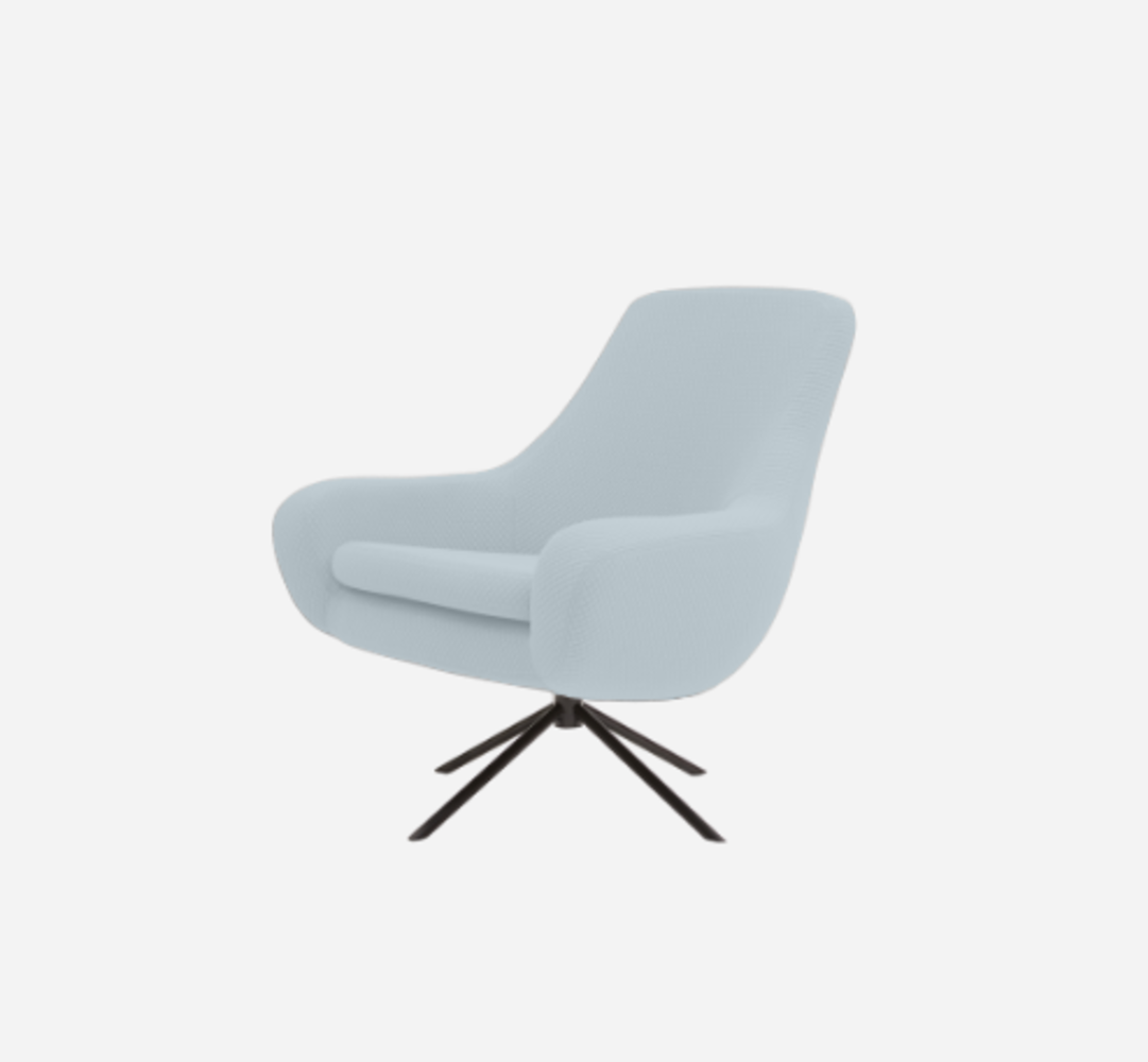 Softline Noomi Lounge Sessel-Felt Melange - 641 Light Blue