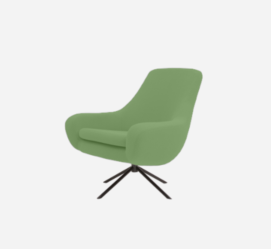 Softline Noomi Lounge Sessel-Felt Melange - 848 Green