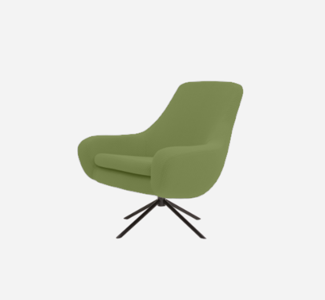 Softline Noomi Lounge Sessel-Felt Melange - 855 Olive