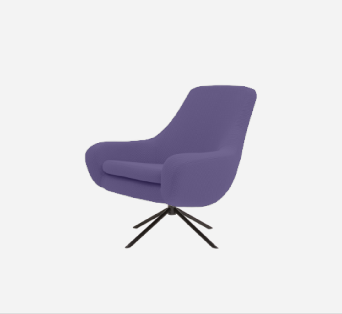 Softline Noomi Lounge Sessel-Felt - 581 Eggplant