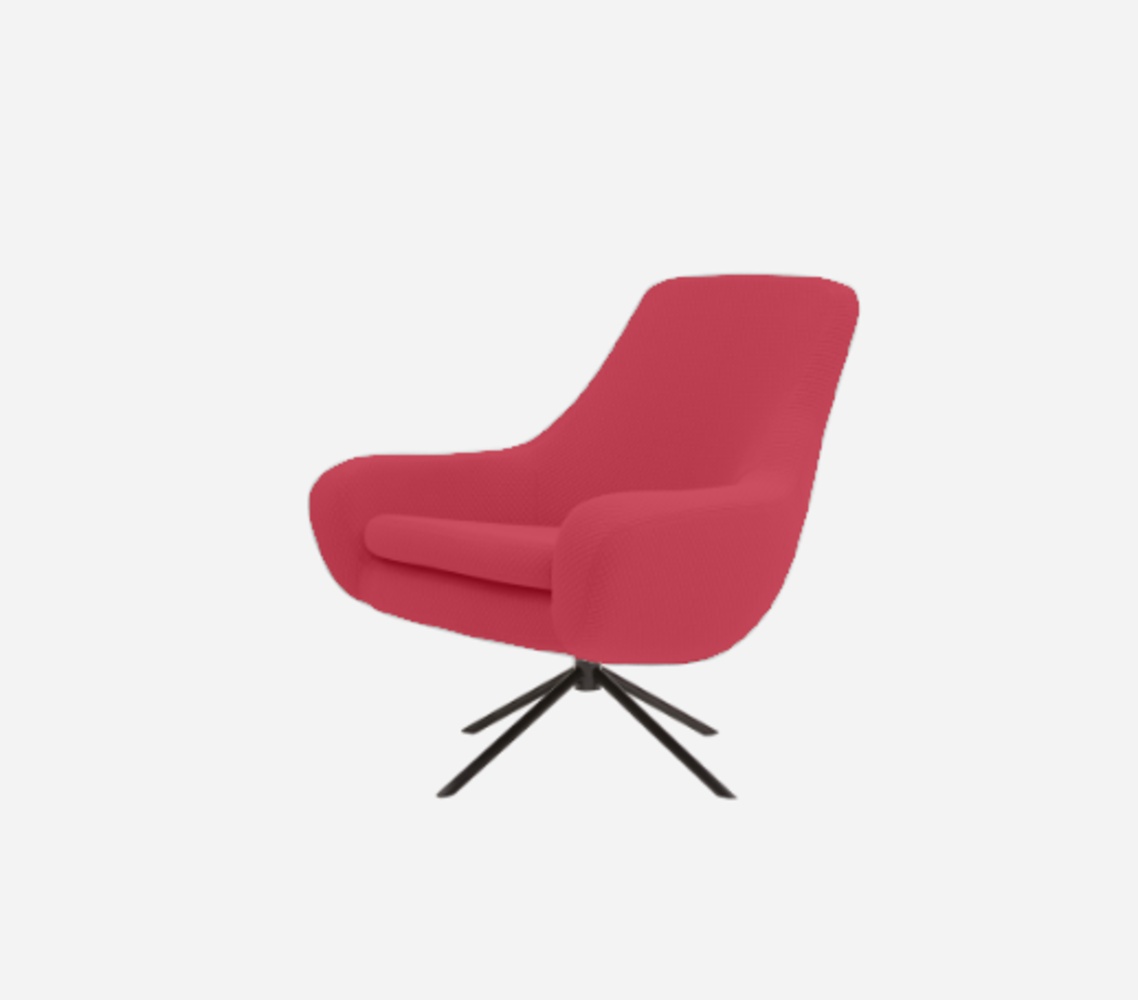 Softline Noomi Lounge Sessel-Felt - 588 Red