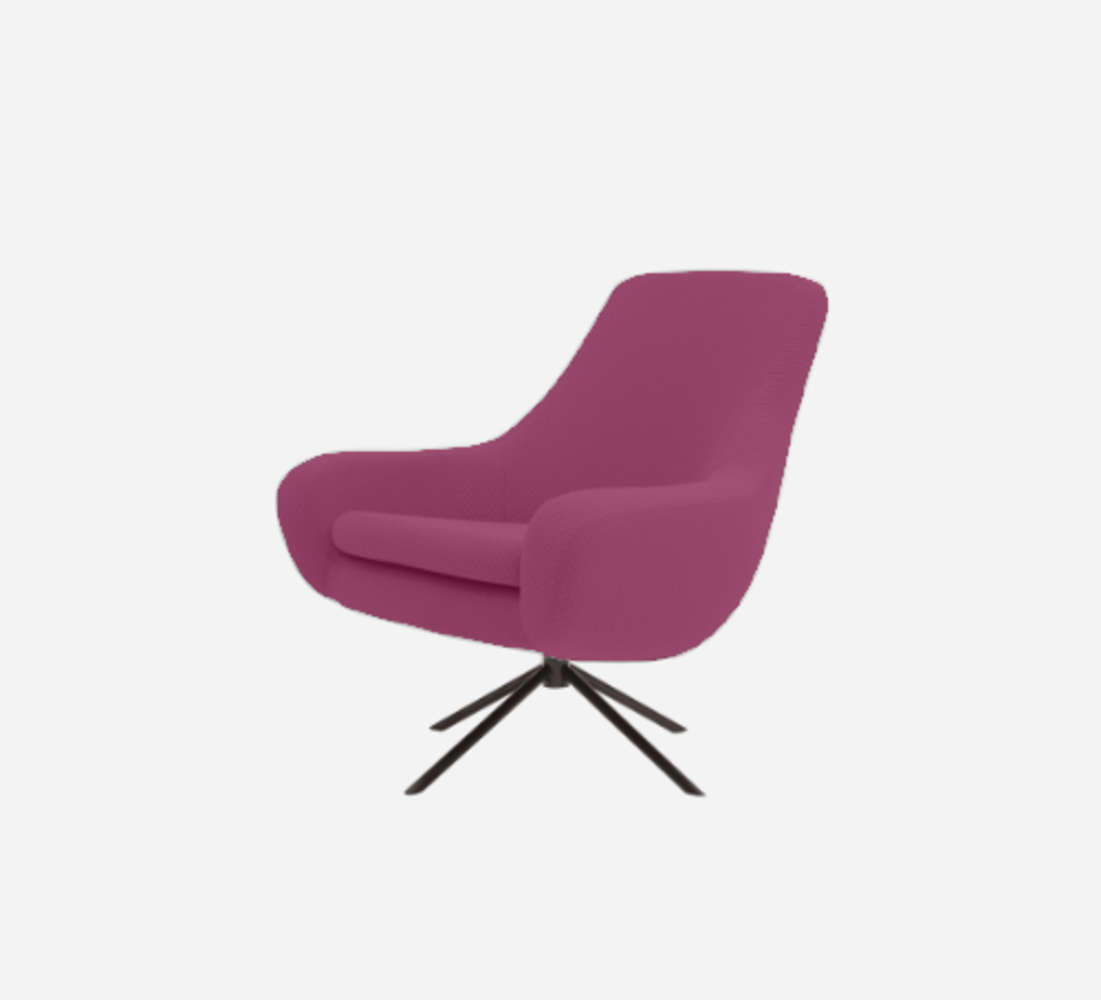 Softline Noomi Lounge Sessel-Felt - 629 Berry