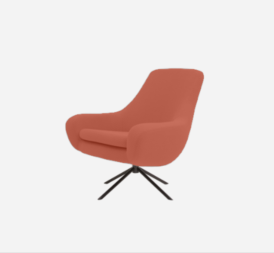 Softline Noomi Lounge Sessel-Felt Melange - 298 Red