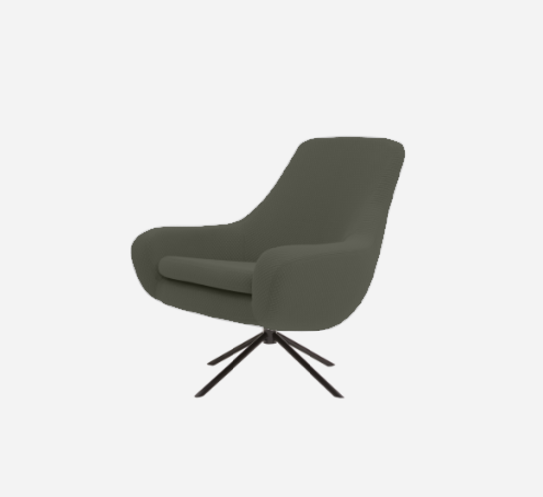 Softline Noomi Lounge Sessel-Felt Melange - 294 Dark Green