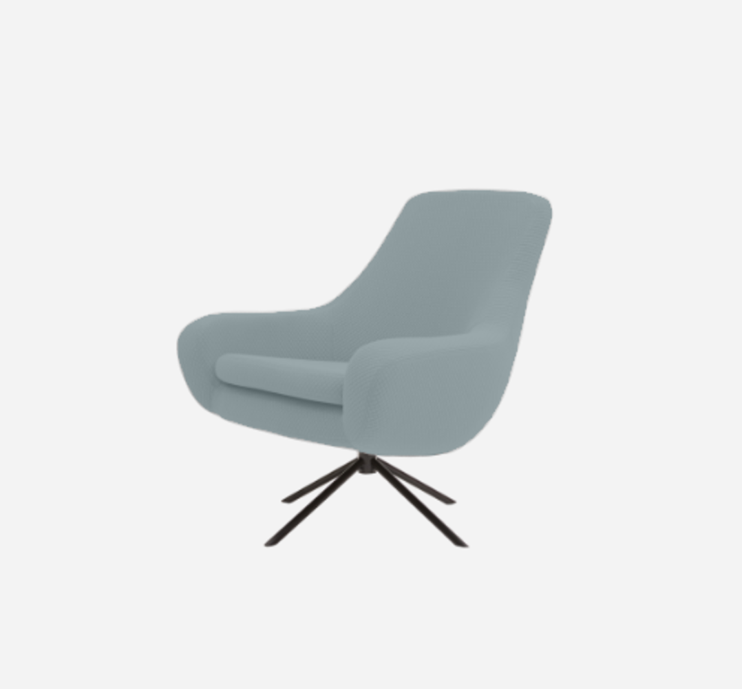 Softline Noomi Lounge Sessel-Felt Melange - 292 Light Grey