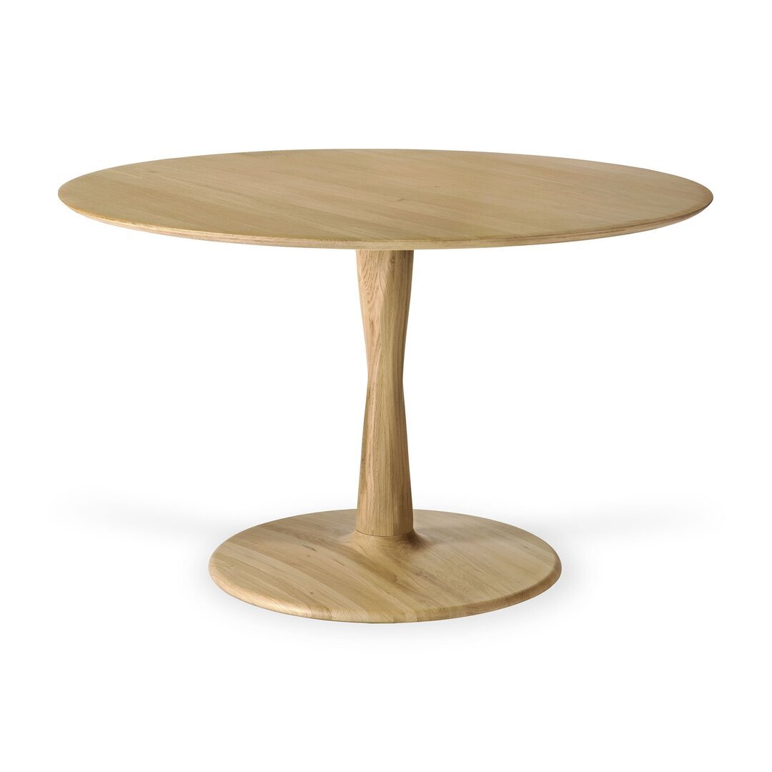 Ethnicraft Oak Round Torsion Dining Table - Natural Oak 127 cm