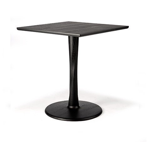 Ethnicraft Oak Square Torsion Dining Table - Black tainted Oak