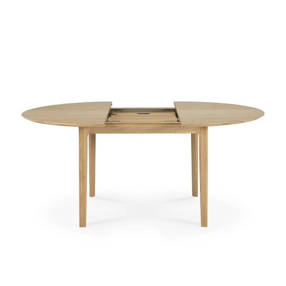 Ethnicraft Oak Bok Round Extendable Dining Table