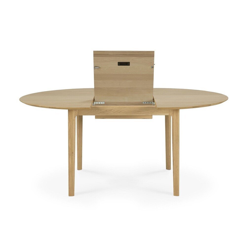 Ethnicraft Oak Bok Round Extendable Dining Table