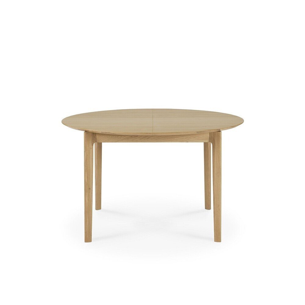 Ethnicraft Oak Bok Round Extendable Dining Table