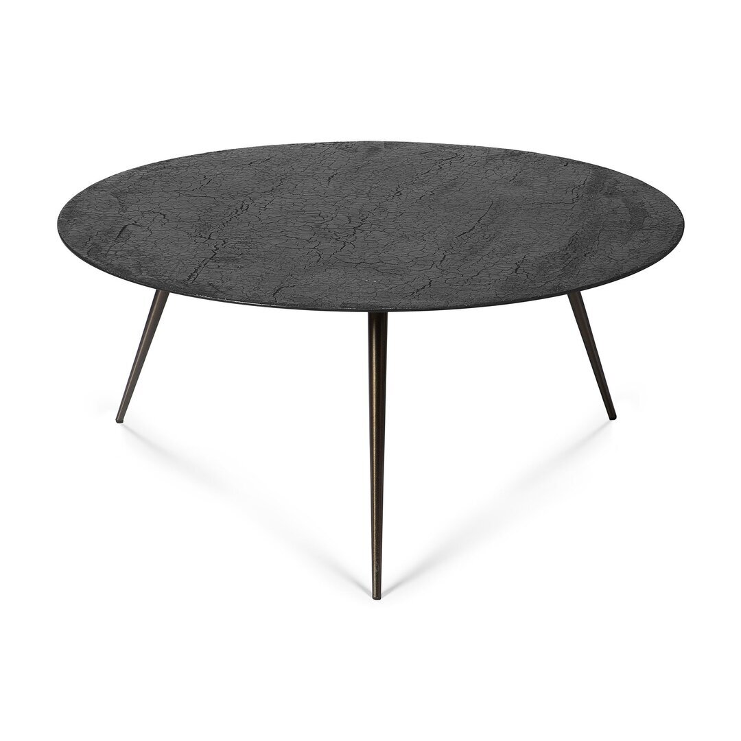 Ethnicraft Luna Coffee Table - Black W:85 cm- D:85 cm- H:35 cm