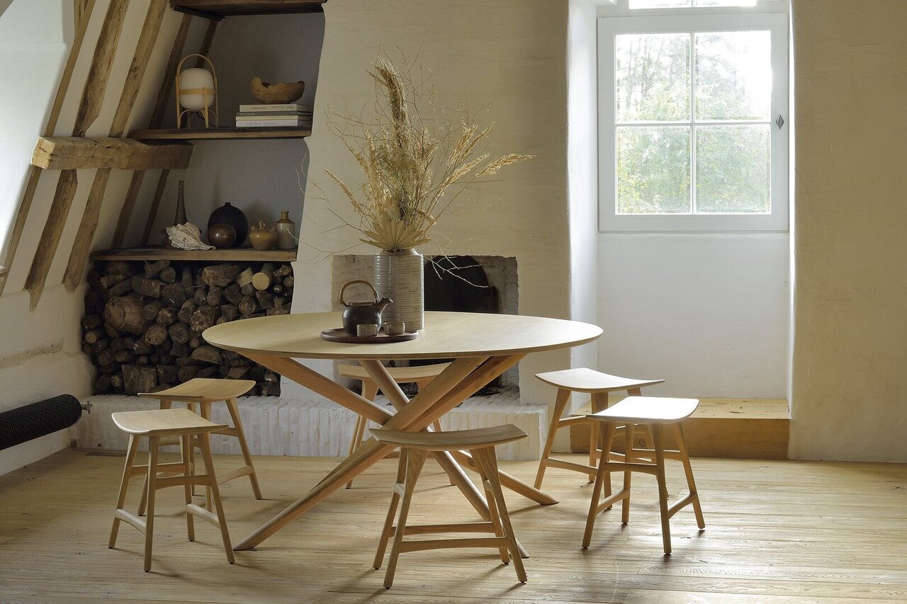 Ethnicraft Oak Mikado Dining Table - Tisch rund ⌀150cm - Oak