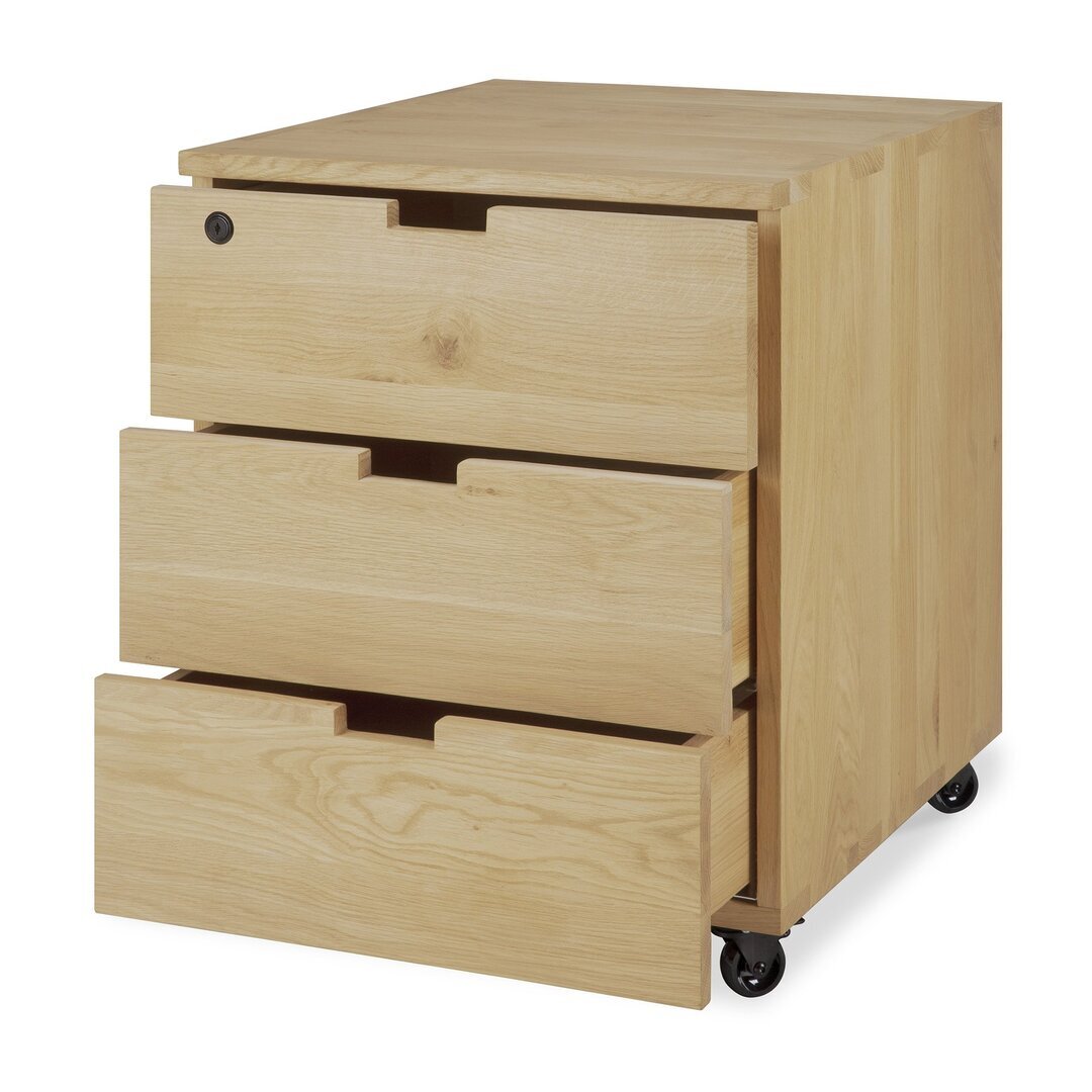 Ethnicraft Eiche Office box Billy - Rollcontainer - Eiche