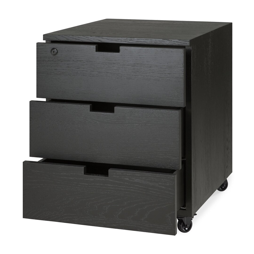 Ethnicraft Eiche Office box Billy - Rollcontainer - Eiche Schwarz
