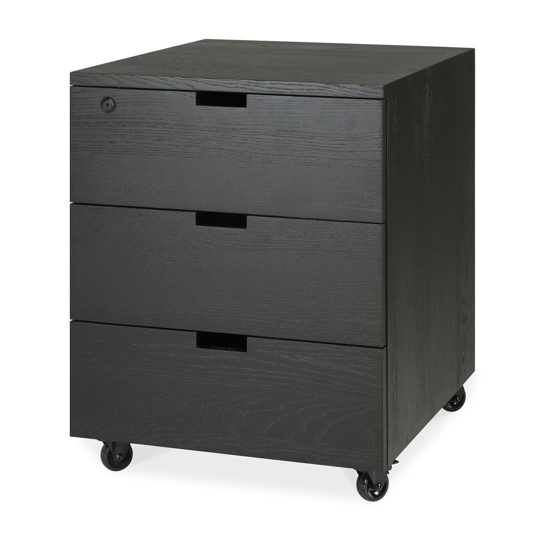 Ethnicraft Eiche Office box Billy - Rollcontainer - Eiche Schwarz