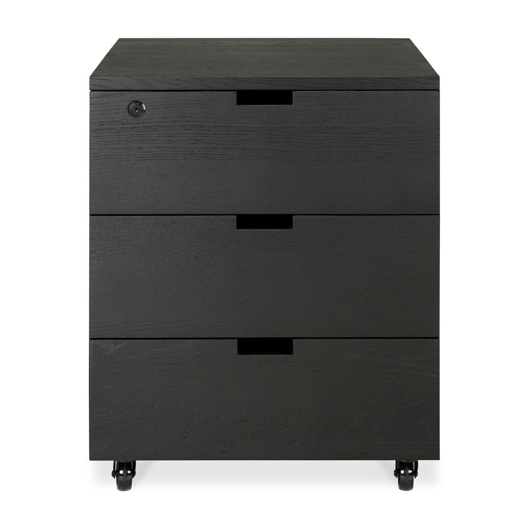 Ethnicraft Eiche Office box Billy - Rollcontainer - Eiche Schwarz