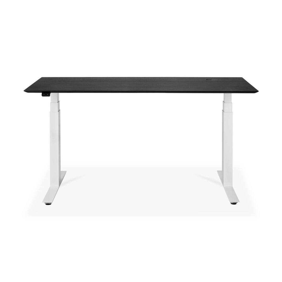Ethnicraft Eiche Bok - verstellbarer Schreibtisch - Weiß - B160 x H64 x T80 cm