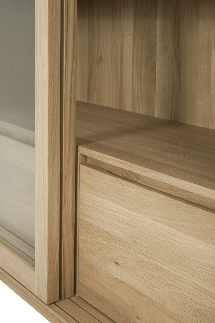 Ethnicraft Wave Schrank - Vitrine - Eiche - 2 Türen - 2 Schubladen