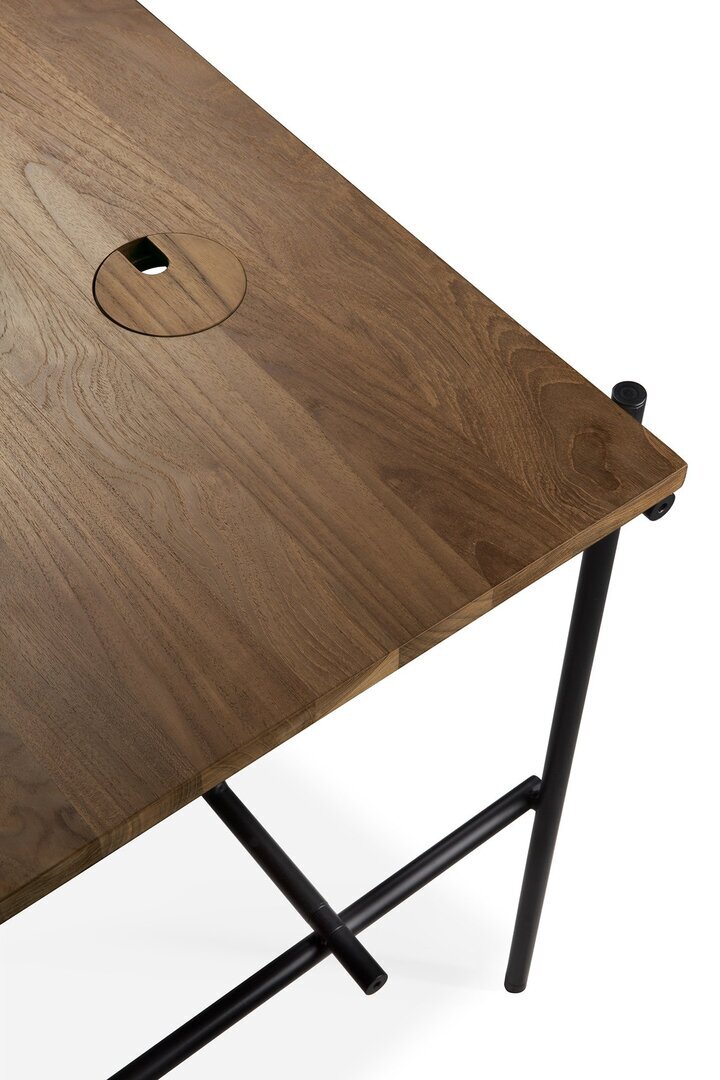 Ethnicraft Oscar Schreibtisch - Teak - 2 Schubladen - rechtekig