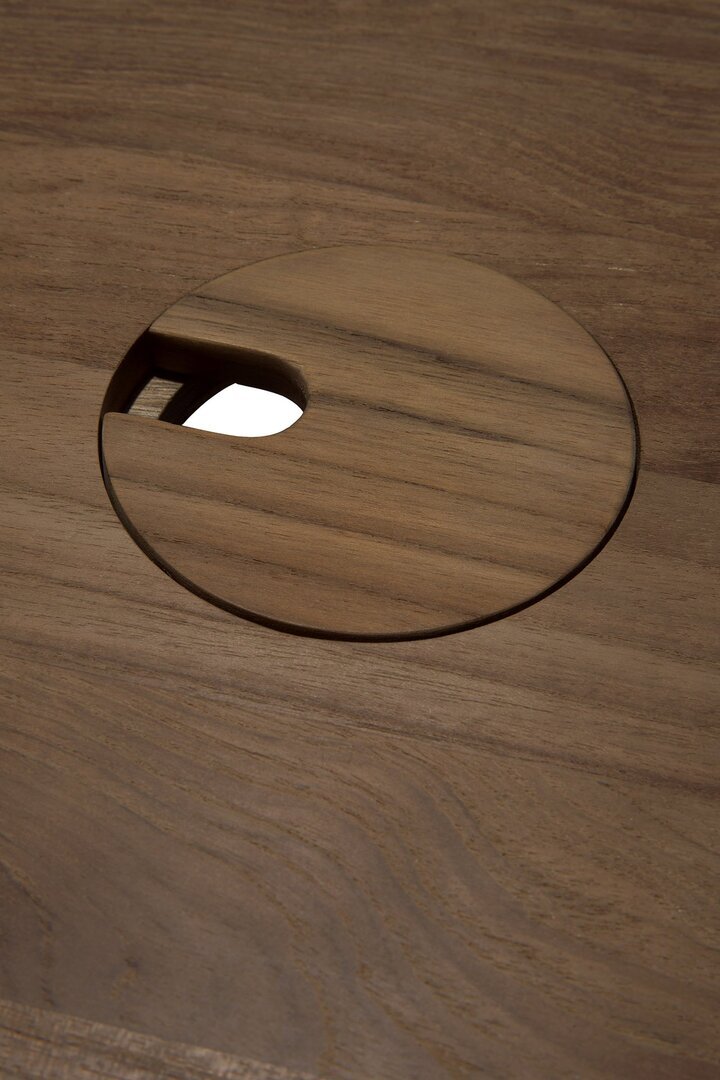 Ethnicraft Oscar Schreibtisch - Teak - 2 Schubladen - rechtekig