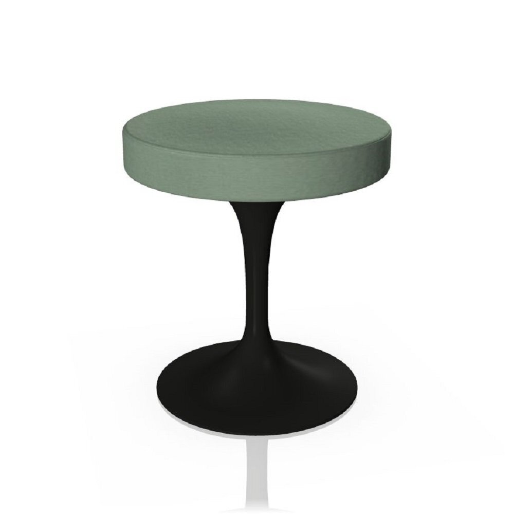 Knoll International Tulip Stool Hocker - Schwarz  - Tonus 914T Grass green