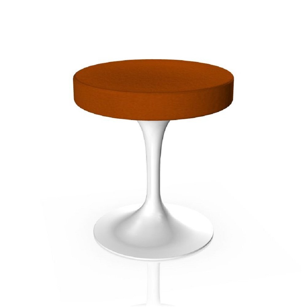 Knoll International Tulip Stool Hocker - Weiß - Tonus 605T Medium Copper