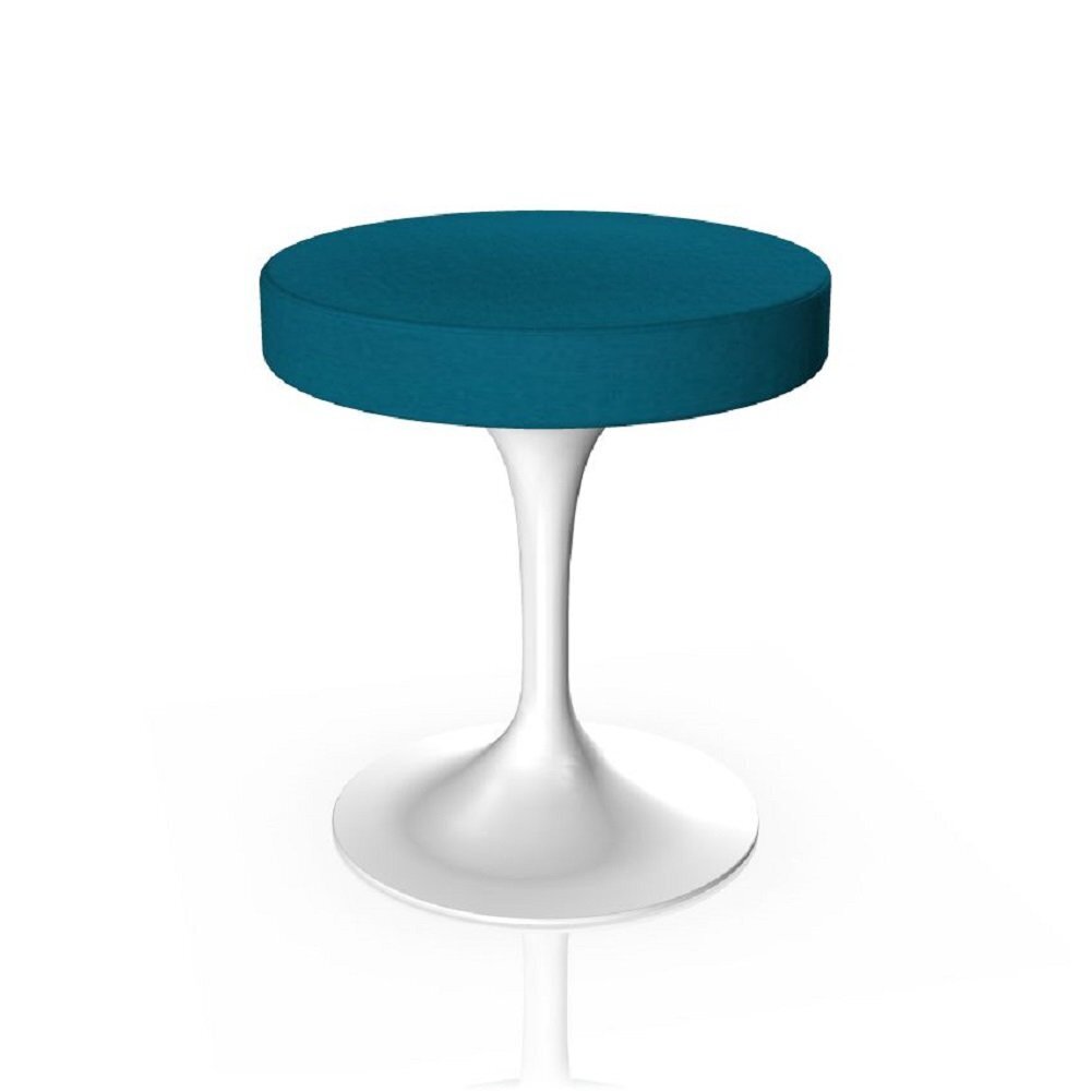 Knoll International Tulip Stool Hocker - Weiß - Tonus 854T Turquoise