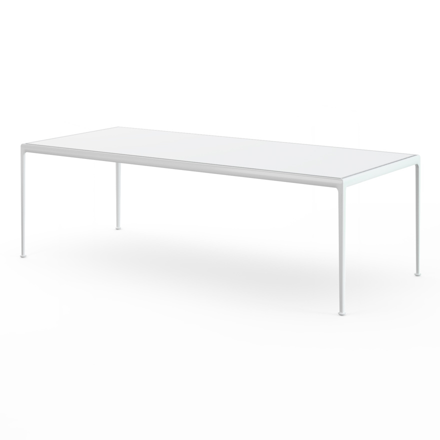 Knoll 1966 Dining Table - Rectangle, 90" x 38" - Porcelain, White