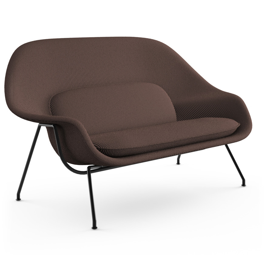 Knoll Womb Settee - Black - Cato, Brown