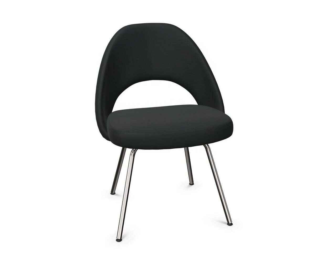 Knoll Saarinen Conference Stuhl - Stuhlbeine verchromt - Tonus Black