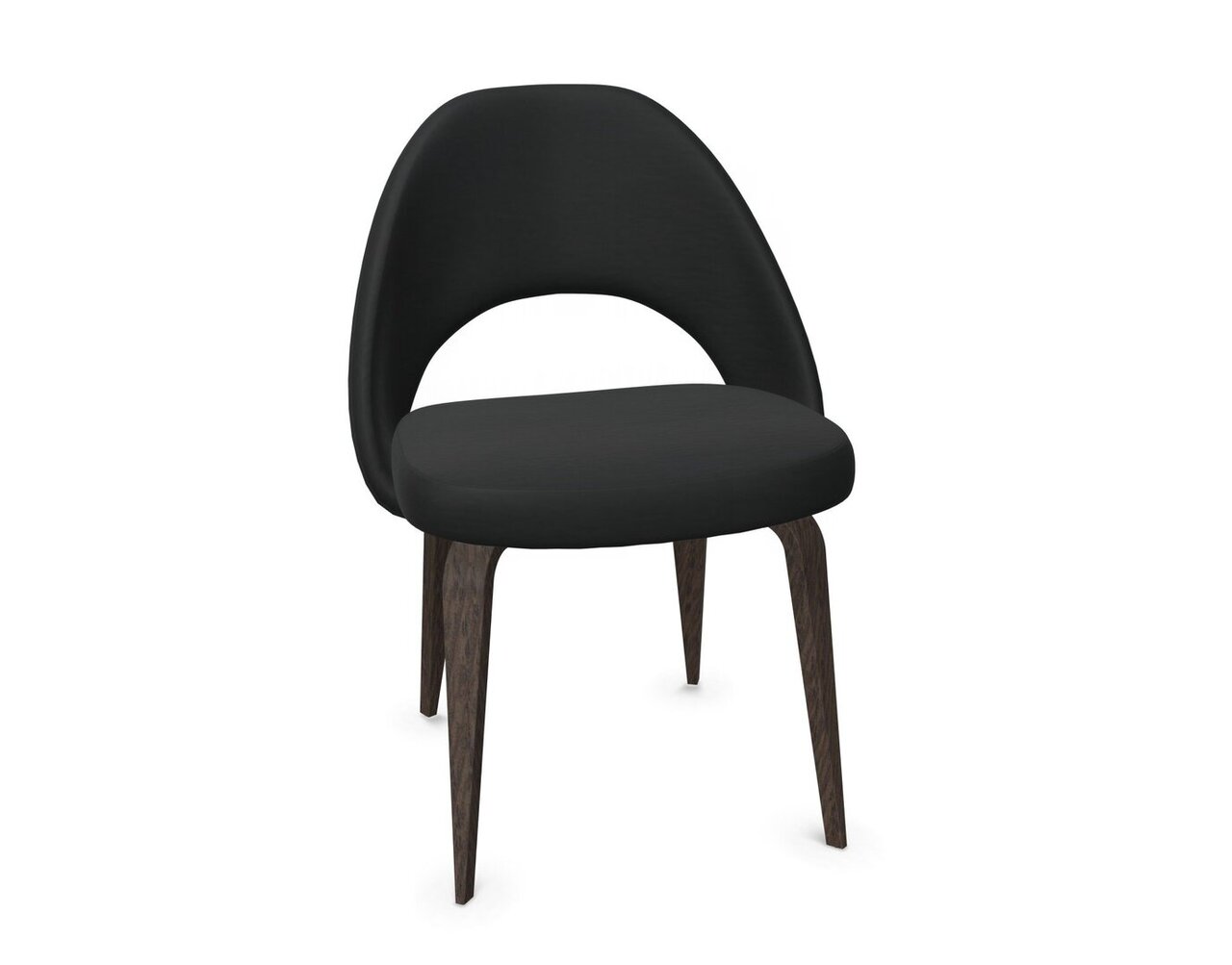 Knoll Saarinen Conference Stuhl - Stuhlbeine Eiche Steingrau gebeizt - Tonus Black