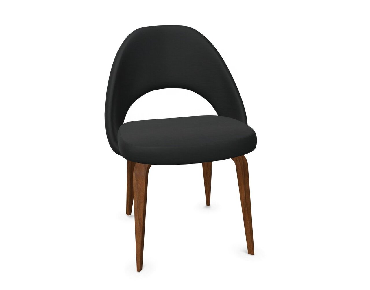 Knoll Saarinen Conference Stuhl - Stuhlbeine Eiche Walnuss gebeizt - Tonus Black